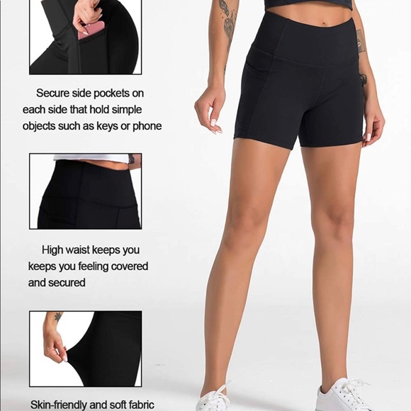 High Waist Women’s Running biking Shorts - Picture 1 of 10